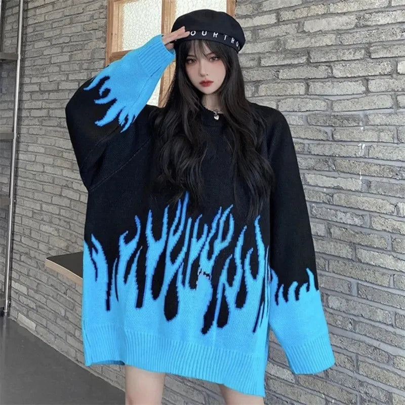 Flame Sweater (Orange/Purple/Blue)