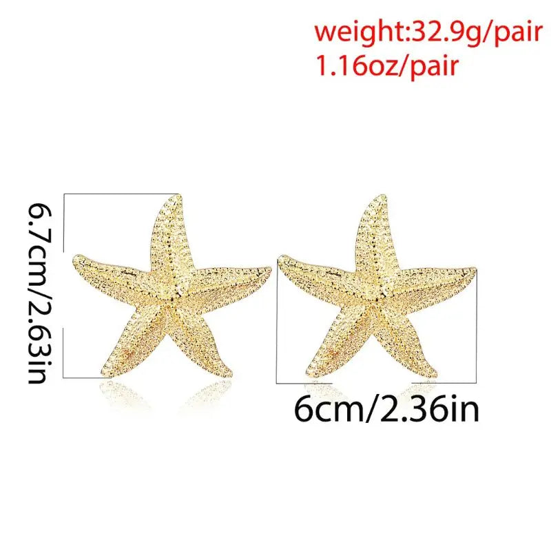 Elegant Starfish Earrings (Silver/Gold)