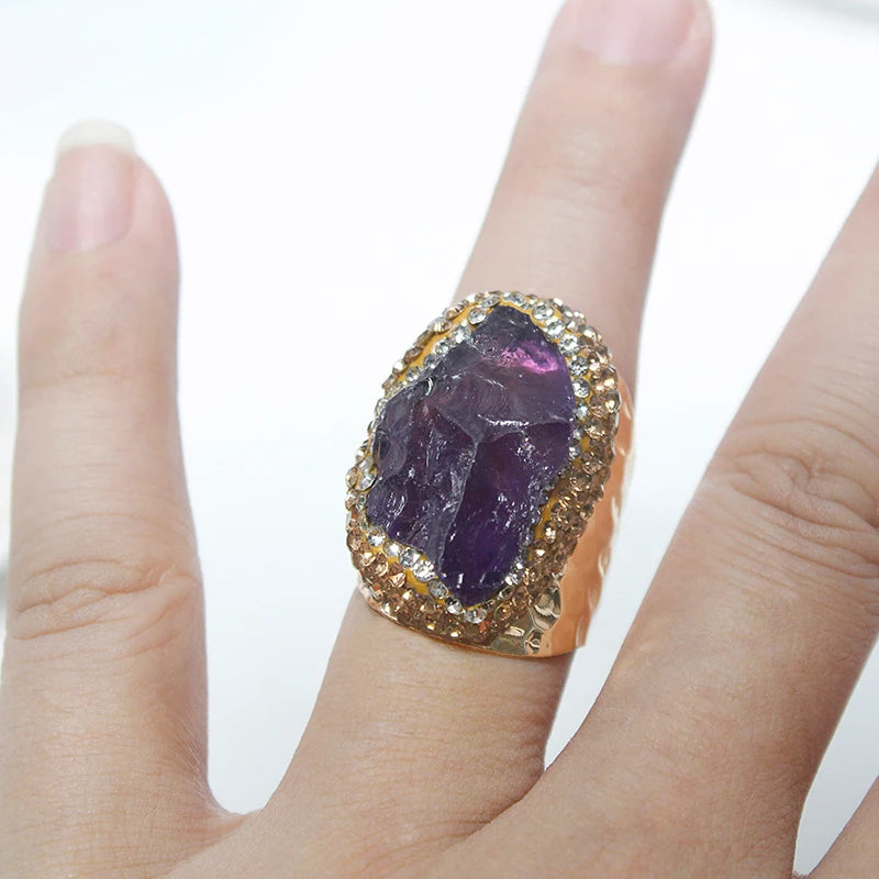 Raw Amethyst Ring