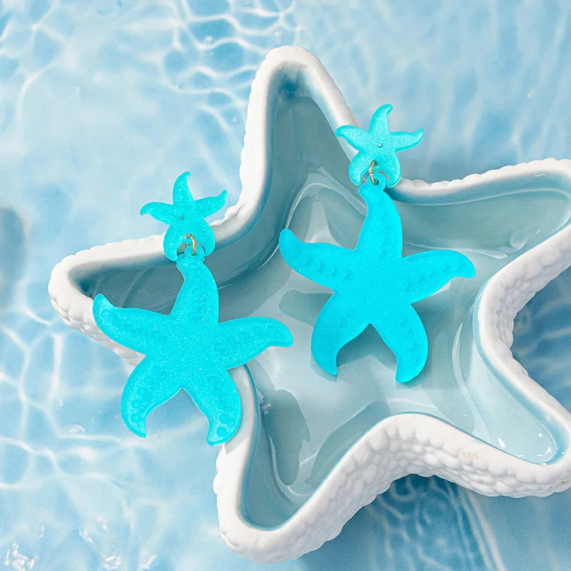 Resin Starfish Earrings (3 colors)