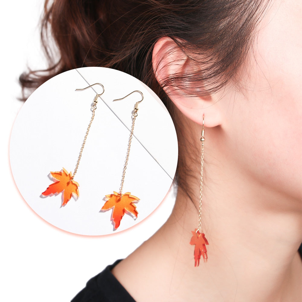 Maple Leaves Drop Earrings