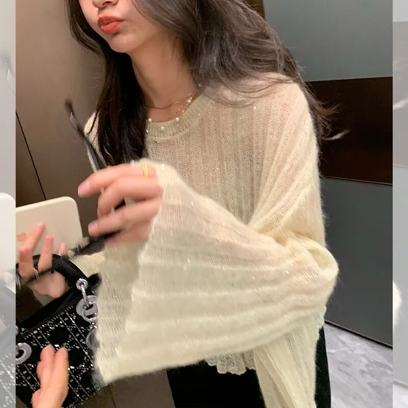 Sequins Knitted Sweater (5 Colors)