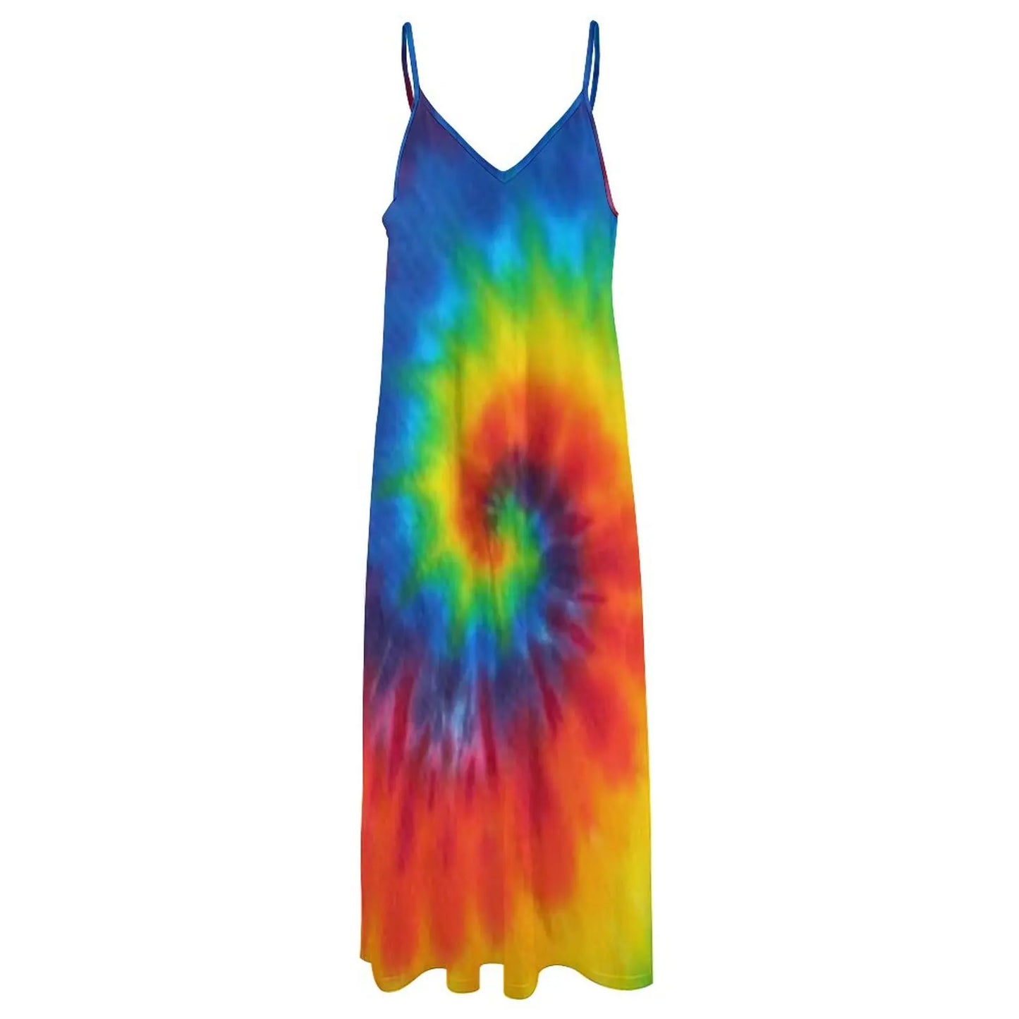 Tie Dye Swirl Rainbow Sleeveless Dress