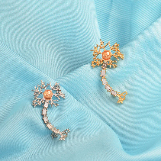 Neuron Pins and Brooch with Pearl