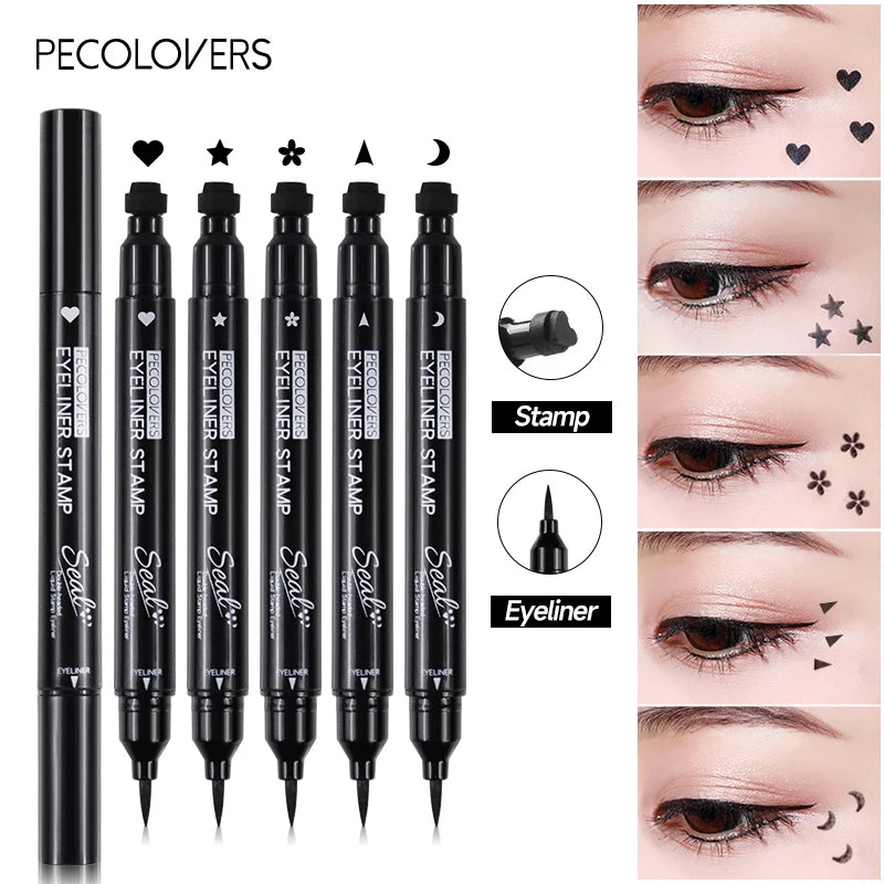 2 In 1 Waterproof Eyeliner Stamps (5 shapes)