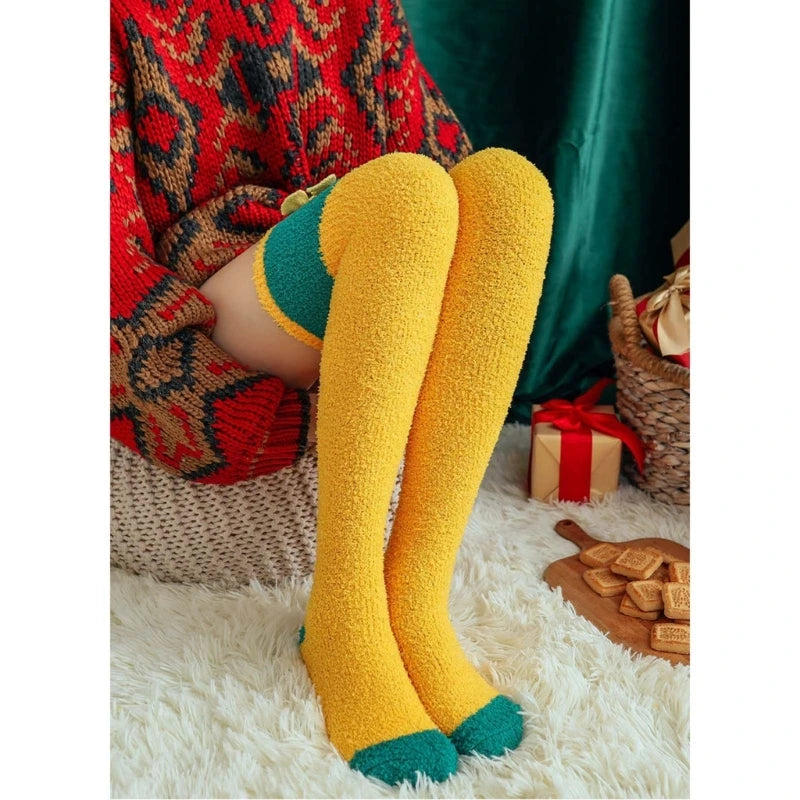 Christmas Thigh High Fuzzy Socks (3 options)