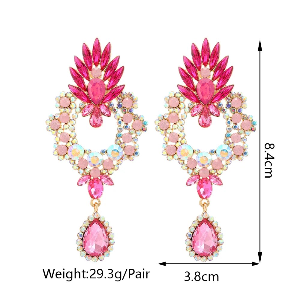 Statement Crystal Earrings (6 colors)