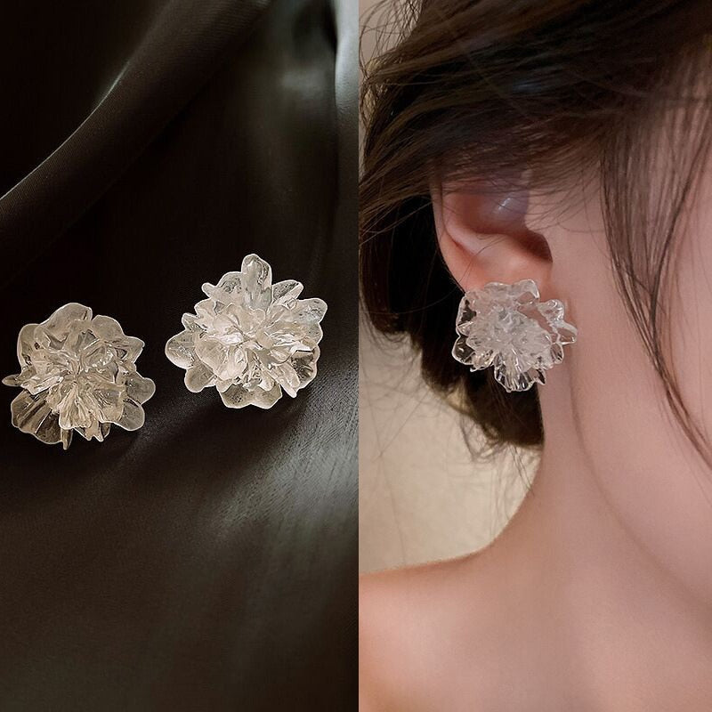 Resin Flower Drop Earrings (34 styles)