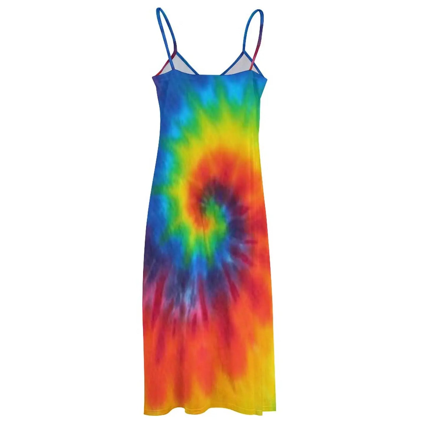 Tie Dye Swirl Rainbow Sleeveless Dress