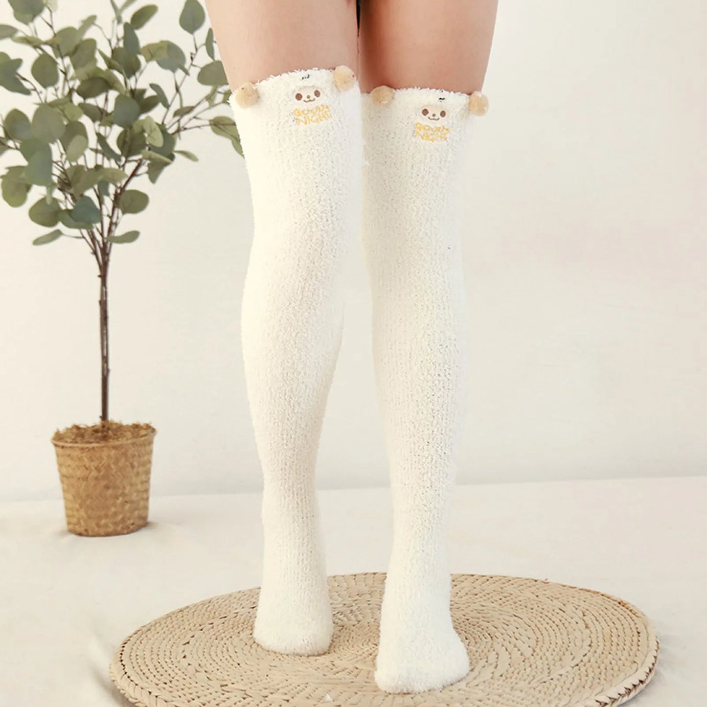 Cute Striped Fuzzy Stockings (4 Options)