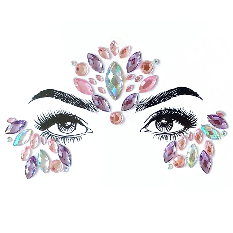 Adhesive Makeup Gemstone Stickers (21 options)