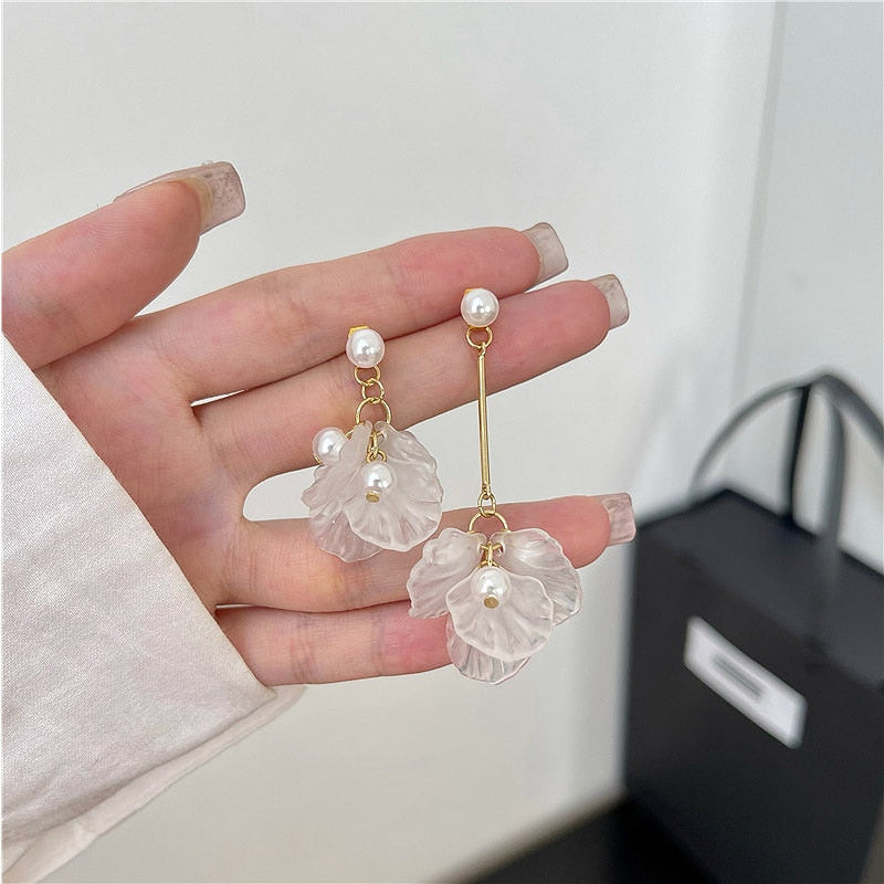 Resin Flower Drop Earrings (34 styles)