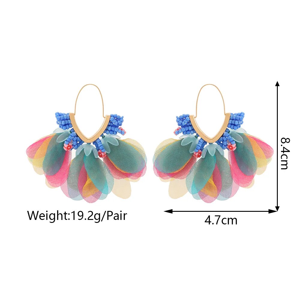 Beads and Petals Earrings (8 colors)