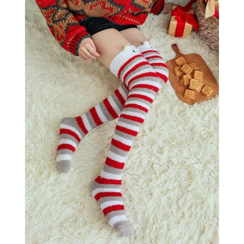 Christmas Thigh High Fuzzy Socks (3 options)