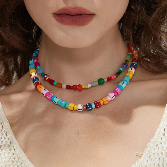 Multi-color Beads Necklace