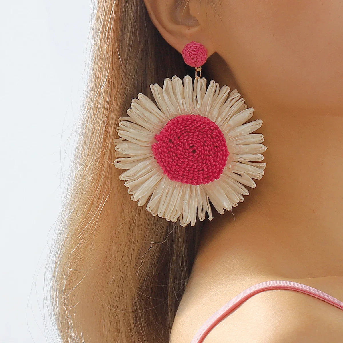 Handmade Giant Flower Earrings (8 colors)