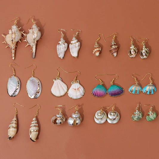 Colorful Sea Shell Earrings