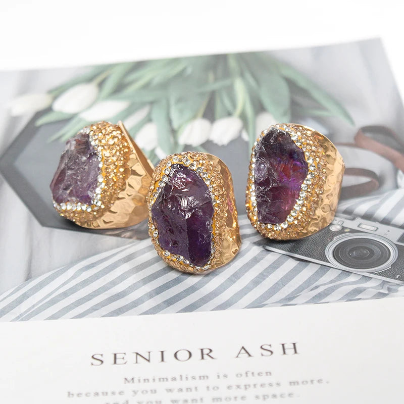 Raw Amethyst Ring