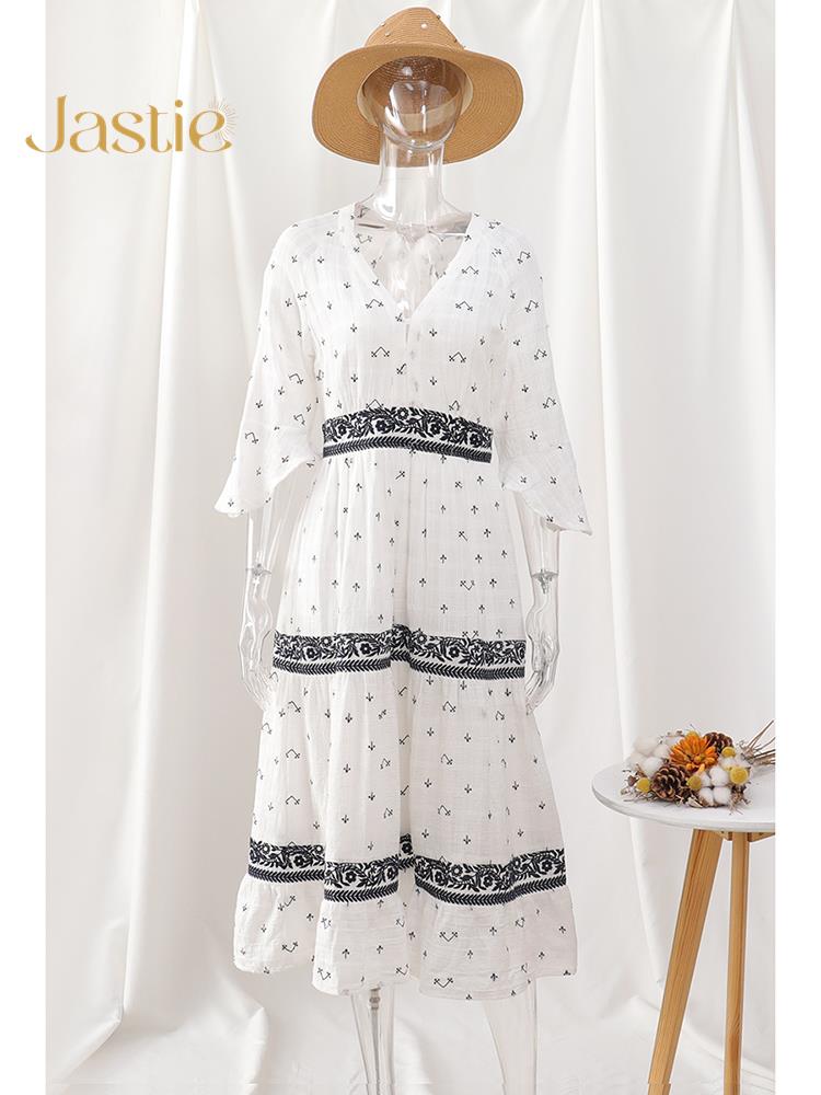 Cotton Embroidered Dress (13 patterns)