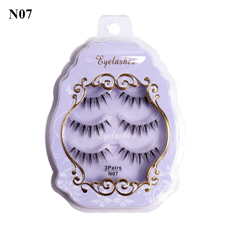 3pairs False Eyelashes