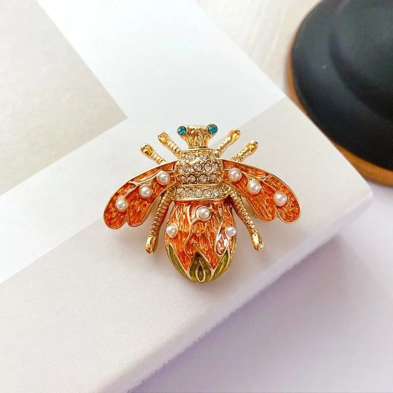 Colorful Enamel Bug Brooches