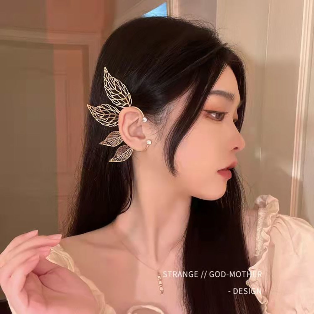 Leaf Ear Cuff (Silver/Gold)