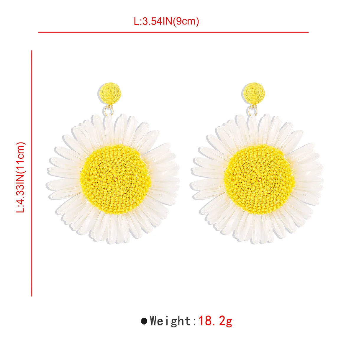 Handmade Giant Flower Earrings (8 colors)