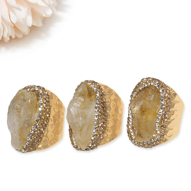 Raw Citrine Ring