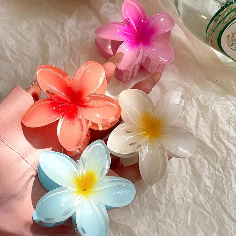 Flower Acrylic Hair Claw Clip (12 colors)