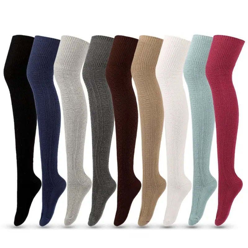 Thick Thigh High Socks (9 colors)