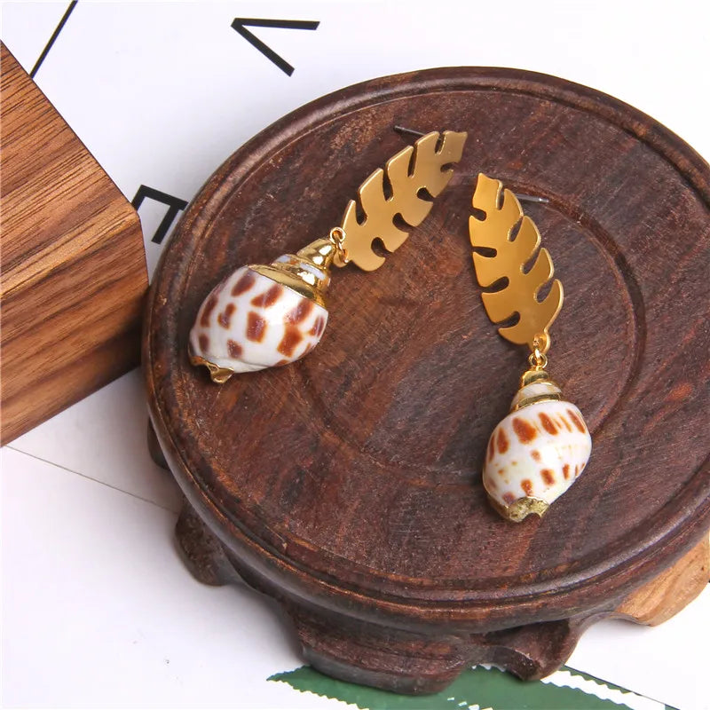 Colorful Sea Shell Earrings