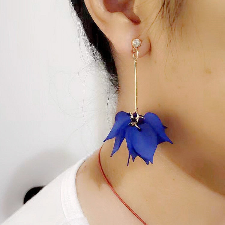 Resin Flower Drop Earrings (34 styles)