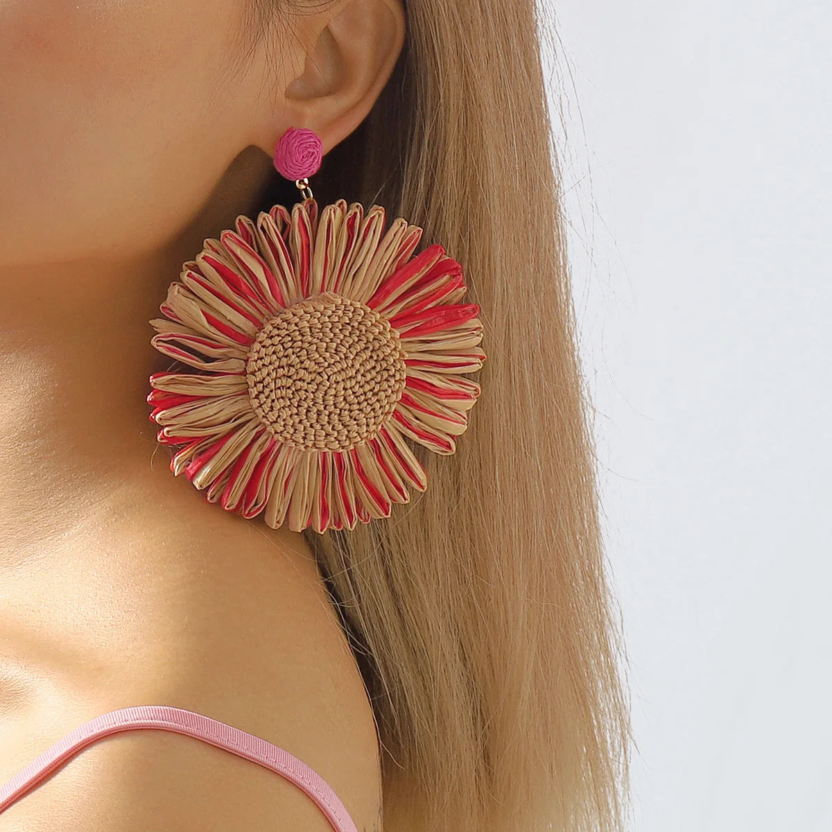 Handmade Giant Flower Earrings (8 colors)