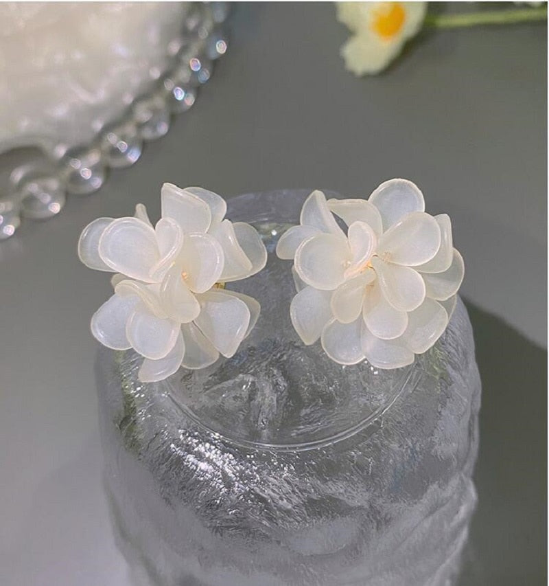 Resin Flower Drop Earrings (34 styles)