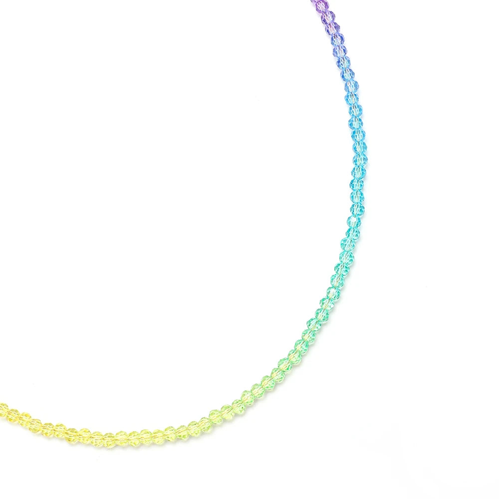 Crystal Rainbow Beaded Necklace