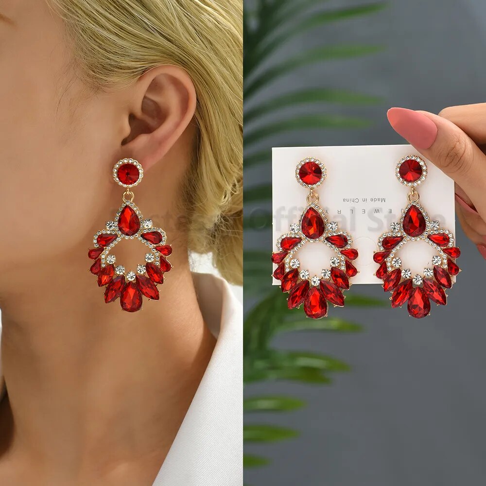 LUXURY Red Crystal Earrings (24 styles)