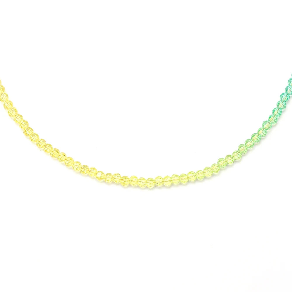 Crystal Rainbow Beaded Necklace