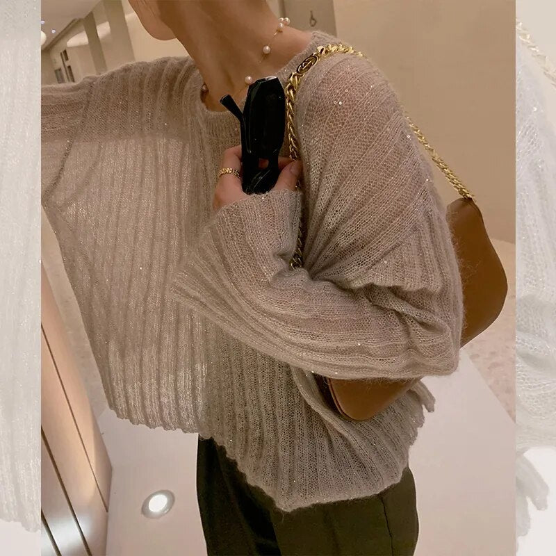 Sequins Knitted Sweater (5 Colors)