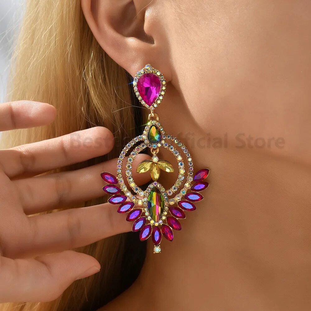 Gorgeous Rhinestone Drop Earrings (2 colors)