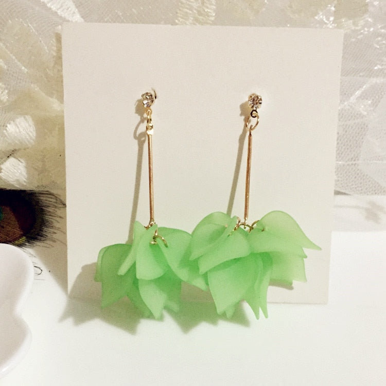 Resin Flower Drop Earrings (34 styles)