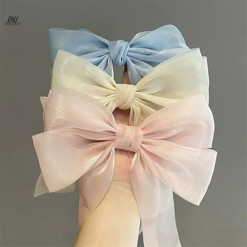 Silk Bow Hair Clip (3 colors)