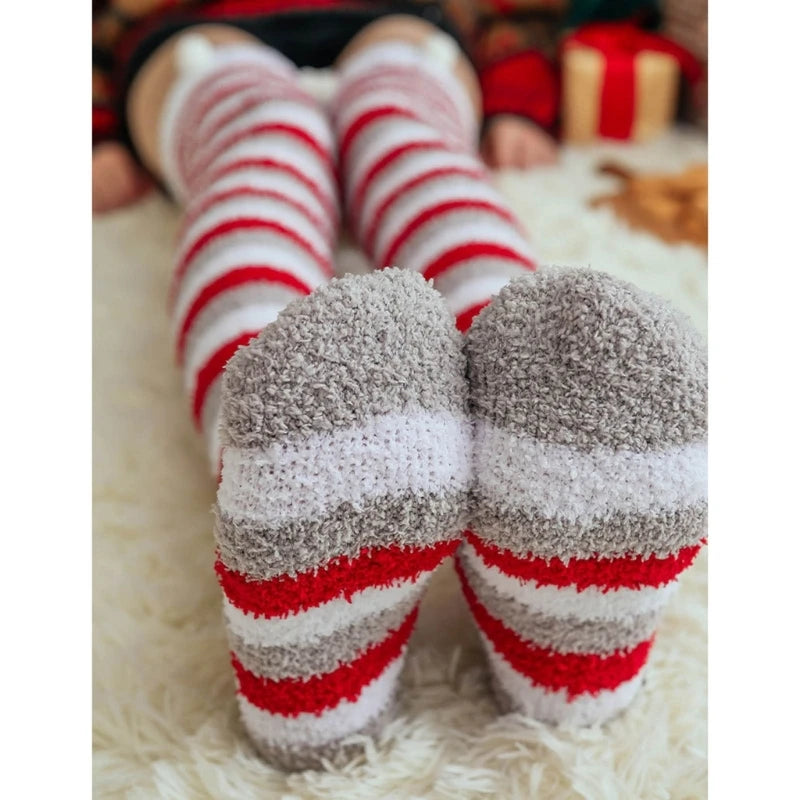 Christmas Thigh High Fuzzy Socks (3 options)