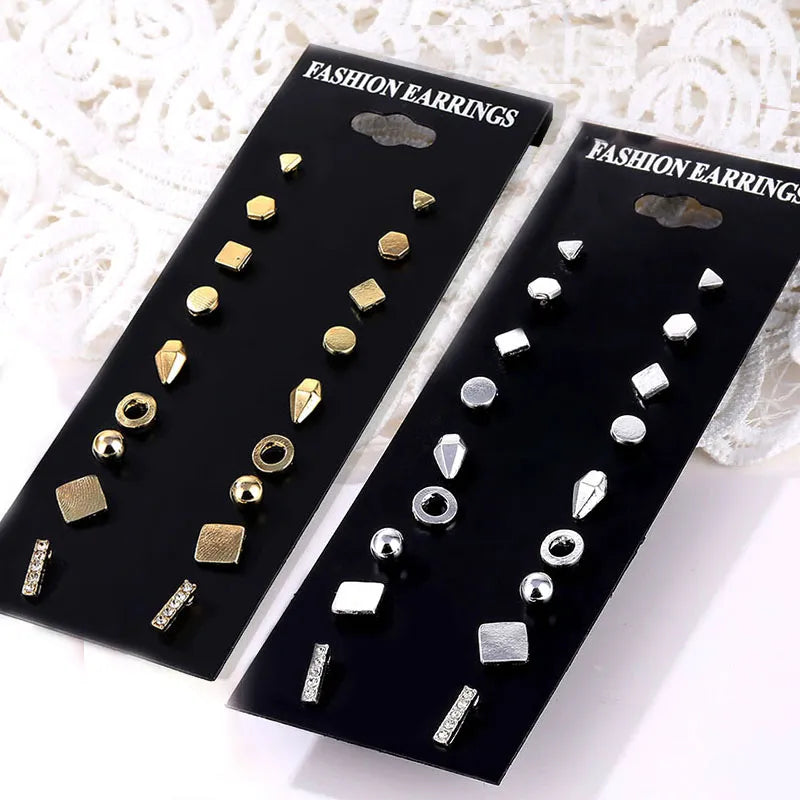 Minimalist Mixed Earrings Set (25 styles)