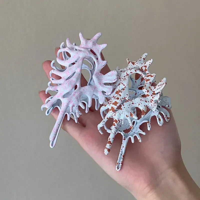 Unique Alien Crab Conch Hair Claw Clips