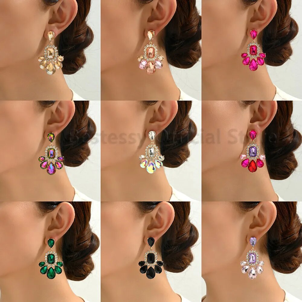 Luxury Glass Earrings (13 Colors)