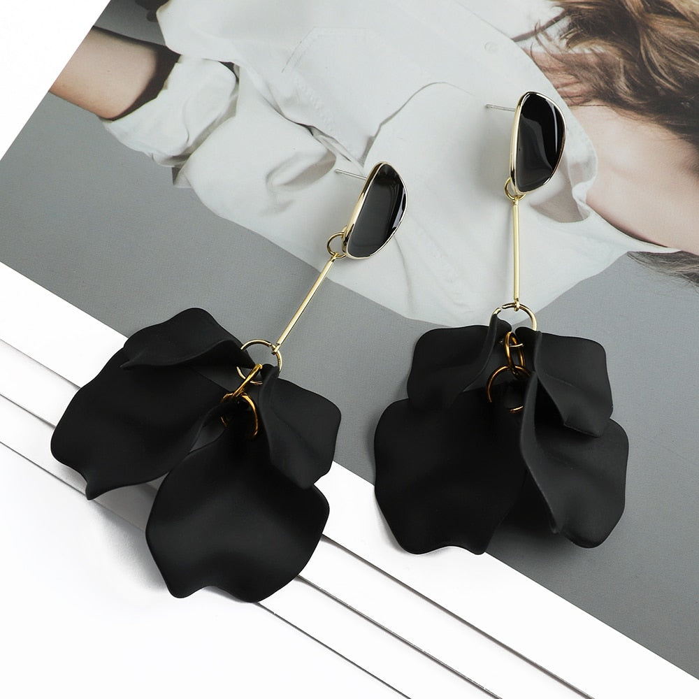 Long/Short Acrylic Flower Petals Dangle Earrings (40 Styles)