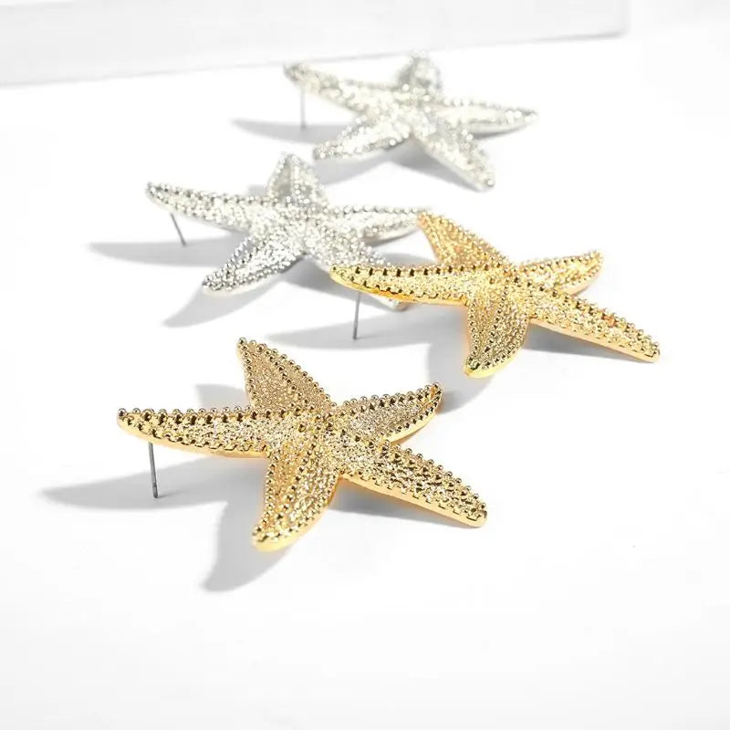 Elegant Starfish Earrings (Silver/Gold)