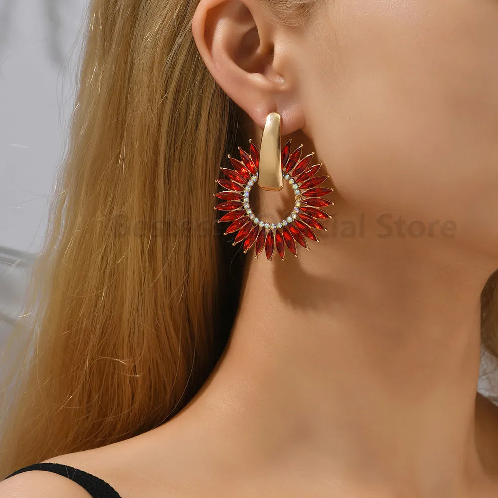 Sun Crystal Earrings (6 colors)