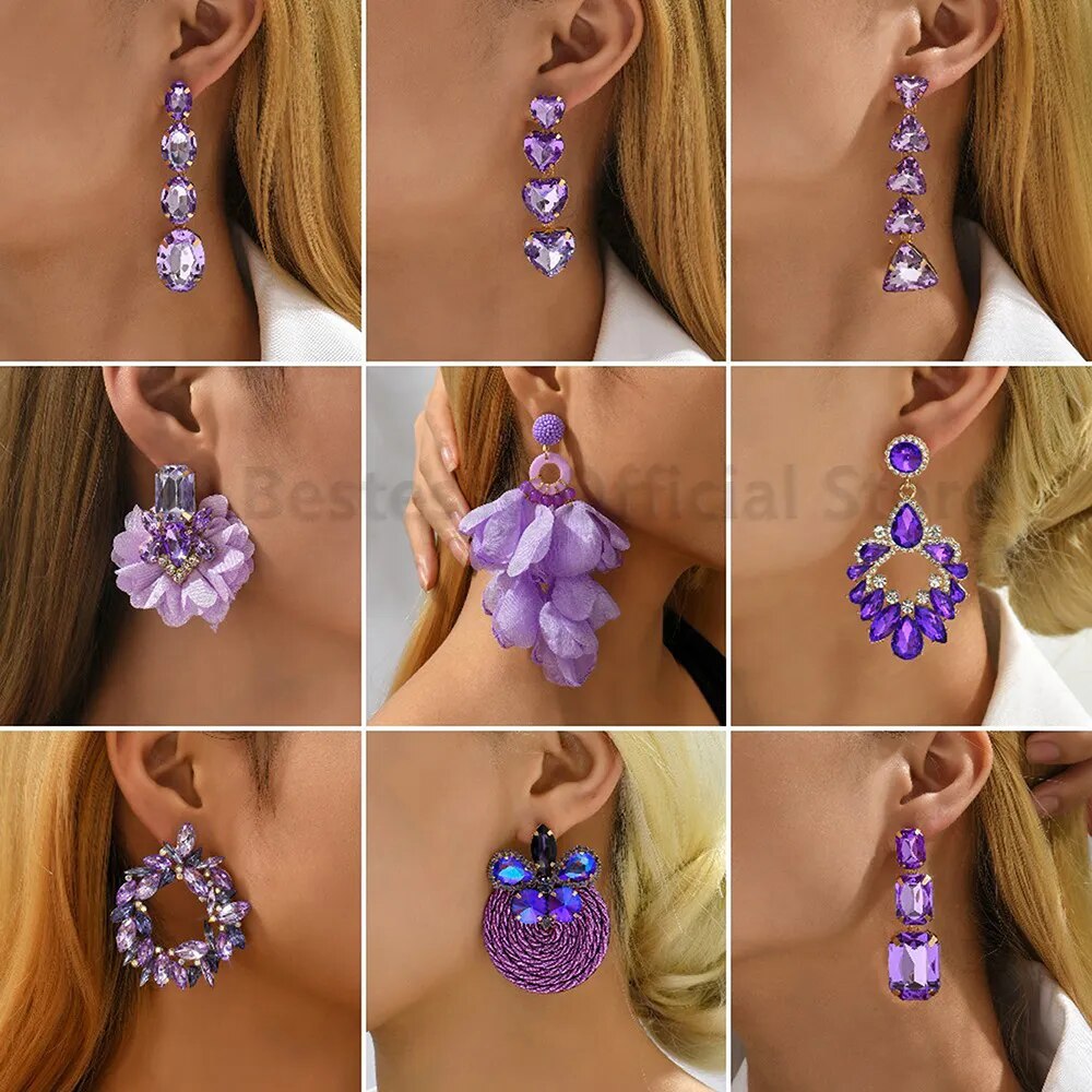 Purple LUXURY Earrings (30 styles)