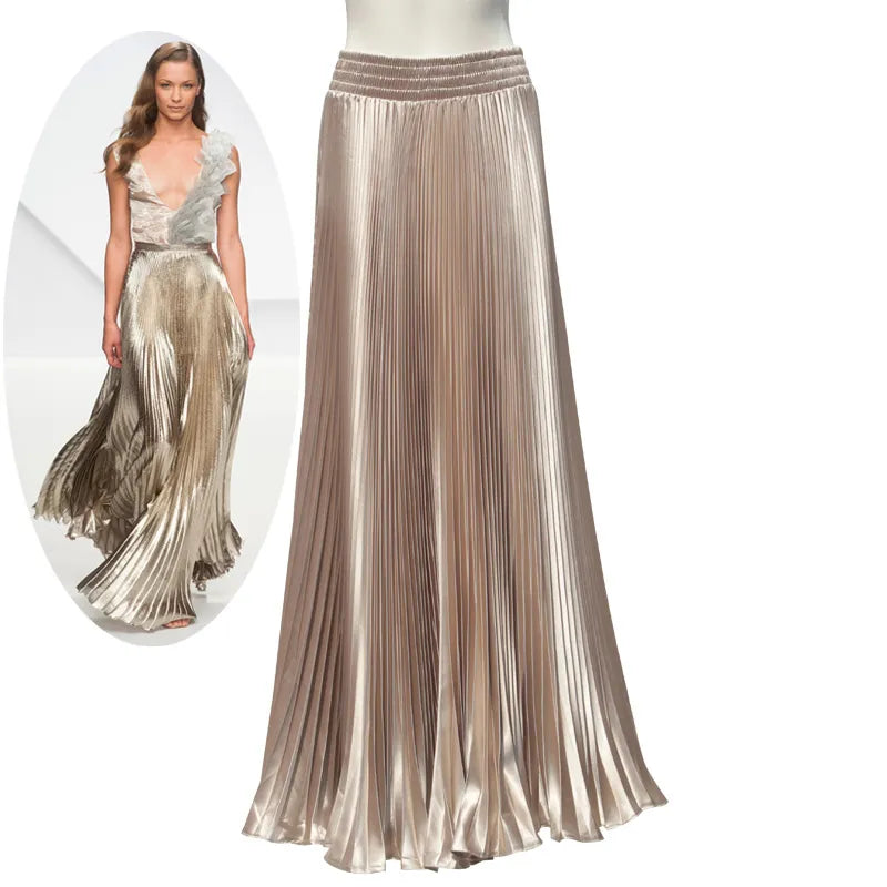 Metallic Pleated Skirts (12 colors)